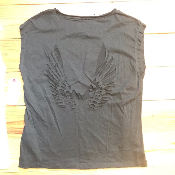 Adam Levine Black White Wing Back Design Tee, NWT, M - Picture 5 of 10